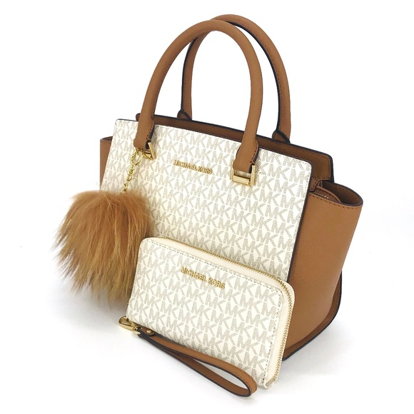 3PCS Michael Kors Selma Stud Satchel Wallet Charms - Picture 2 of 8